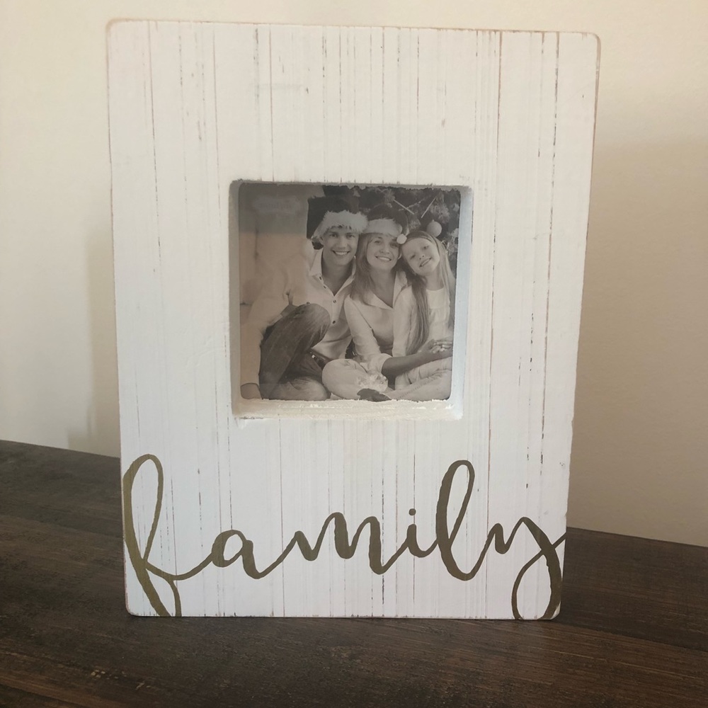 White Wooden Frame Family